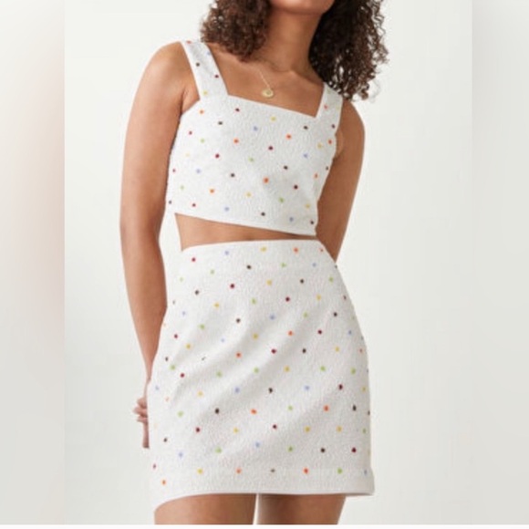 & Other Stories Dresses & Skirts - & Other Stories White Beaded Skirt Set